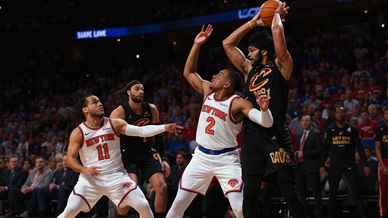 New York Knicks x Cleveland Cavaliers pelas finais do Leste da NBA (Foto: BRIAN BABINEAU / NBAE / GETTY IMAGES)