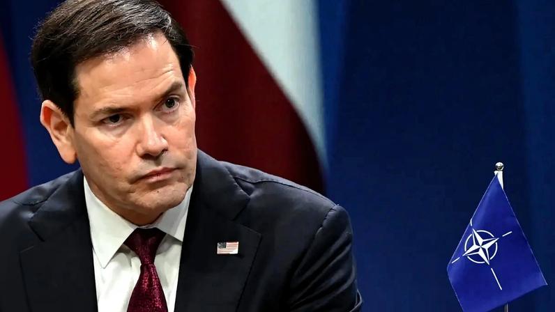 O secretário de Estado dos EUA, Marco Rubio, participa da reunião dos ministros das Relações Exteriores da Otan em Helsingborg, Suécia. 22/05/2026 - (Jonathan Nackstrand/AFP)
