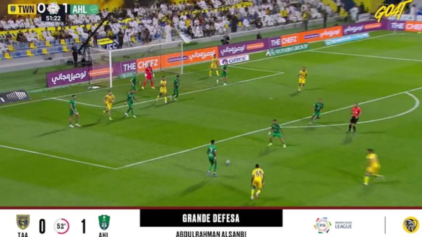 Al Ahli SC vence Al Taawoun por 1-0 com defesa do goleiro Abdulrahman Alsanbi
