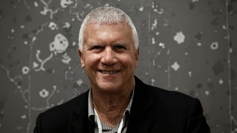 A collage shows Larry Gagosian, a silver-haired white man, smiling for the camera, and film director Barry Avrich, also smiling.
