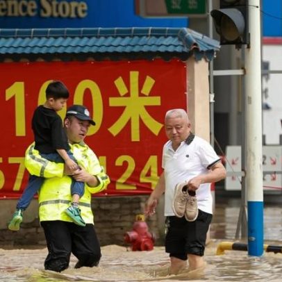 Chuvas torrenciais e inundações atingem a China; 12 mortos e evacuações em massa