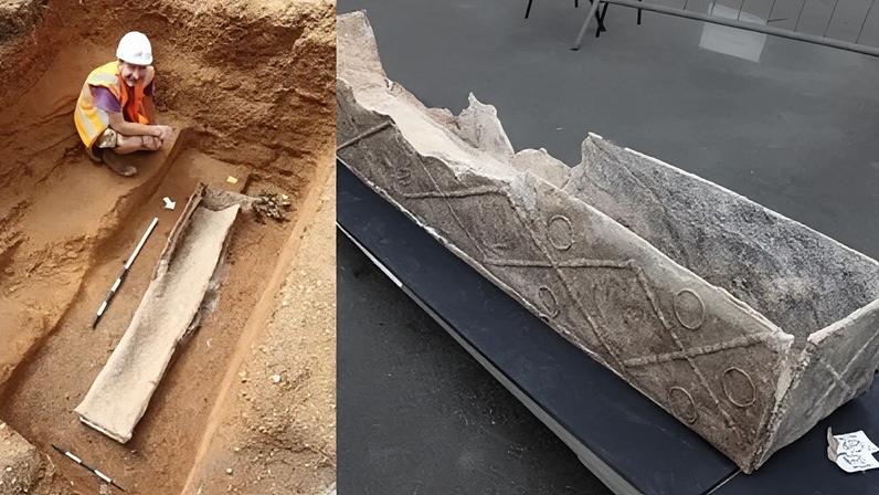 Arqueólogos encontraram um caixão de chumbo que guardava o corpo de uma jovem, provavelmente da alta sociedade