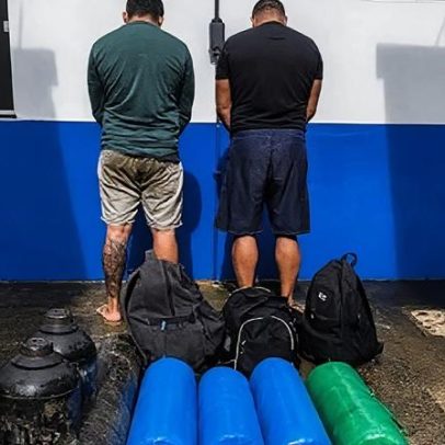 Drogas ocultas em cilindros prendem dois homens no Pará