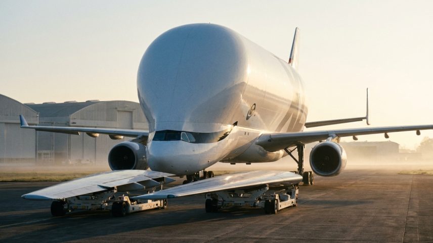 Corte técnico mostra fuselagem reforçada do Airbus BelugaXL