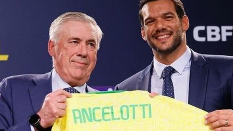 Ancelotti assinou um contrato de um ano quando assumiu o comando da Seleção Brasileira em maio passado