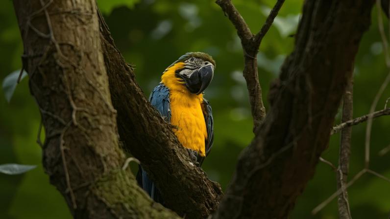 Araras-canindés no Parque Nacional da Tijuca (RJ) - Médico veterinário explica como é a adoção legal de animais silvestres - Metrópoles