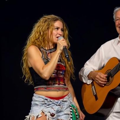 Shakira faz ensaio com Bethânia e Caetano antes de show no Copacabana