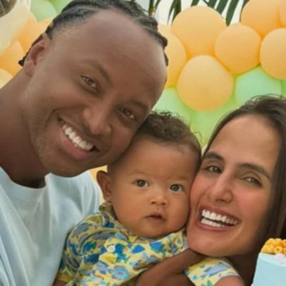 Thiaguinho mostra foto do filho e se declara a Carol Peixinho