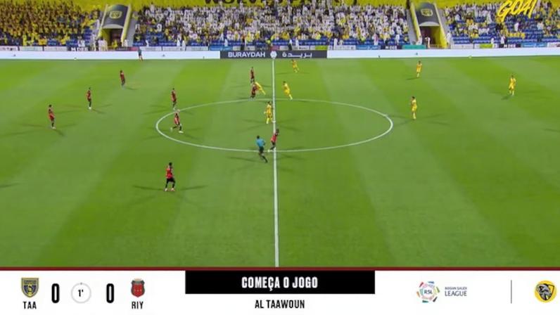 Al Taawoun x Al Riyadh empatam no início: 0-0