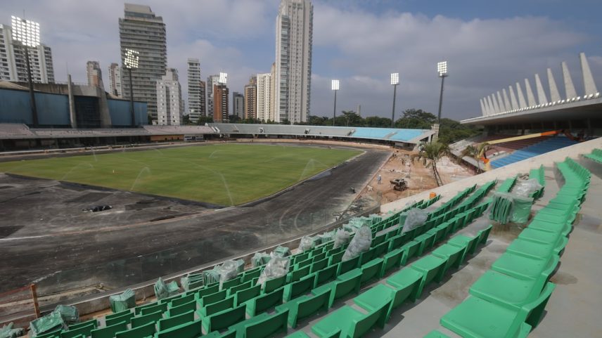 Estádio Ícaro de Castro Mello tem 85% das obras concluídas e deve ser entregue em junho