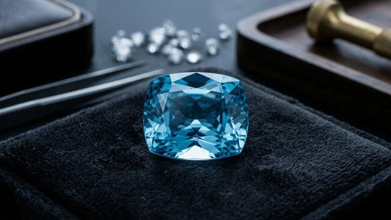 Berilo azul oceano encanta joalheiros e se destaca entre pedras transparentes