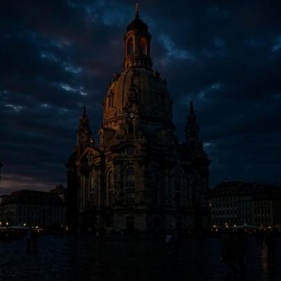 Frauenkirche, cúpula de 91 m reconstruída após 1945, símbolo de paz