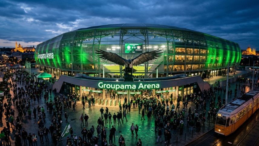 Estádio moderno com vinte e três mil assentos e tecnologia de ponta na Hungria – Créditos: depositphotos.com / Marina113
