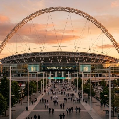 Estádio londrino com 90 mil lugares e arco de 134 m é o maior do Reino Unido