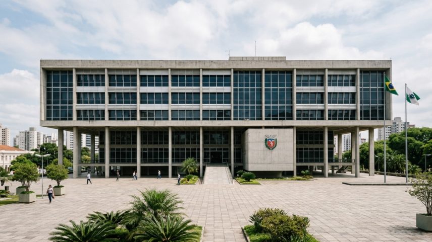 Sede do governo estadual paranaense com arquitetura modernista inaugurada na década de cinquenta – Créditos: depositphotos.com / Rdziura