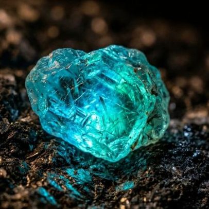 Gema com cobre e manganês exibe brilho azul neon e desafia gemologia