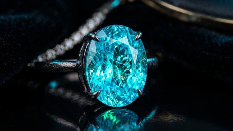 Mineral de fosfato apreciado pela sua coloração azul-esverdeada com brilho neon – Créditos: depositphotos.com / AnSyvan