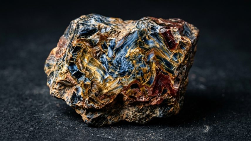 Gema rara com inclusões fibrosas de crocidolita que criam um efeito visual de movimento único na naturez – Créditos: depositphotos.com / Minakryn