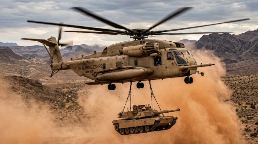 Helicóptero de transporte pesado utilizado pelos fuzileiros navais em missões de carga e resgate – Créditos: depositphotos.com / [email protected]