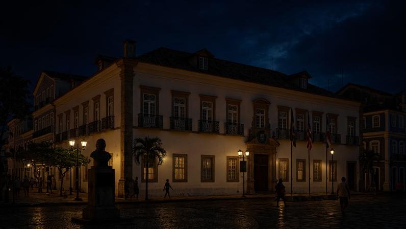 (Imagem ilustrativa)Edifício de arquitetura colonial inaugurado em mil seiscentos e oitenta e nove em São Luís