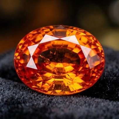 Granada laranja vibrante se destaca como uma das gemas mais raras e caras