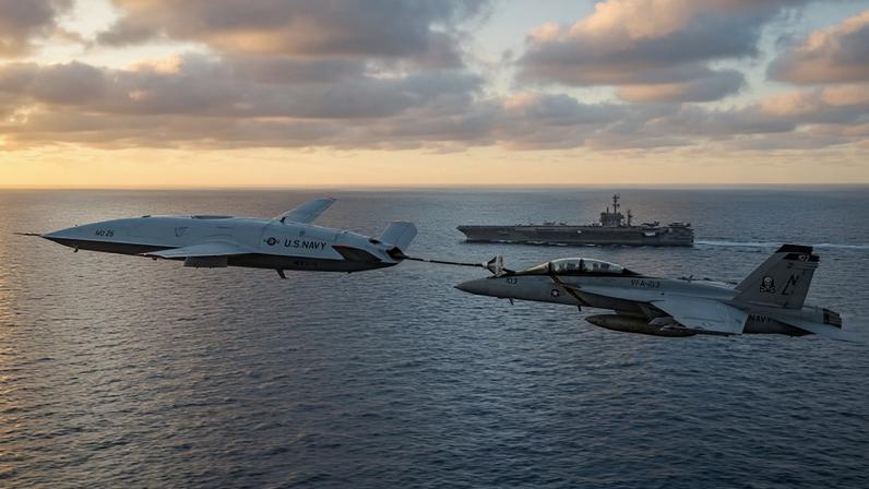A Boeing criou um drone furtivo que reabastece caças F-35 no ar e dobra o alcance de ataque da Marinha americana