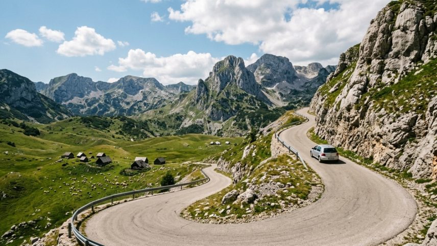 Rota circular montanhosa de setenta e seis quilômetros em meio ao Parque Nacional de Durmitor – Créditos: depositphotos.com / raulbaldean
