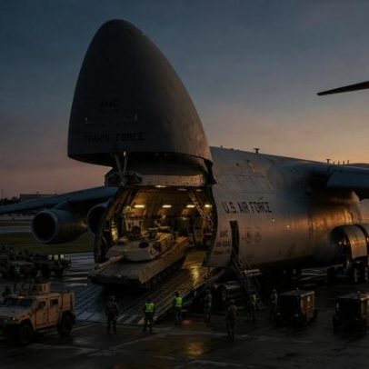 Colosso da USAF carrega 122 toneladas e transporta helicópteros e tanques