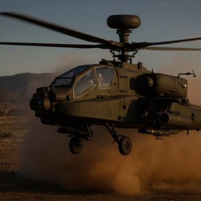 Apache, com canhão de 30mm, é referência em precisão militar moderna