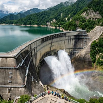 Represa Kurobe, de 186 m, é a maior do Japão e abastece milhões de casas