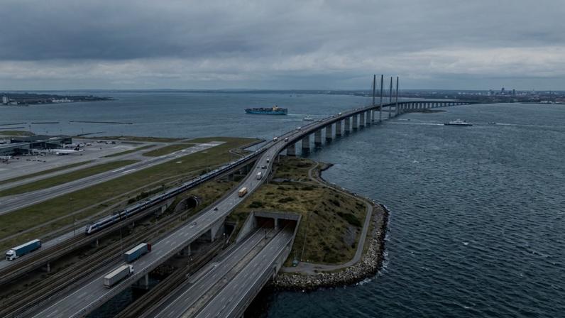 Estrutura híbrida que conecta Suécia e Dinamarca através de uma ilha artificial e túnel subaquático – Créditos: depositphotos.com / RicoK.
