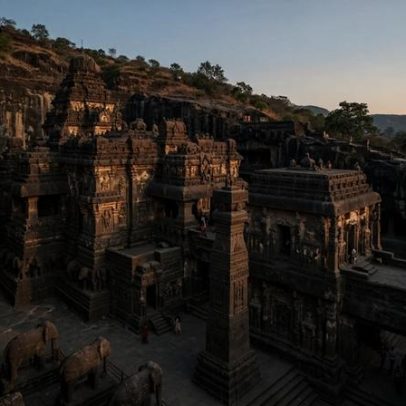 Templo de 30 metros é esculpido a partir de uma única rocha