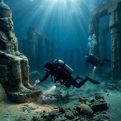 Cidade submersa no Mediterrâneo devolve estátuas e templos após 1.200 anos