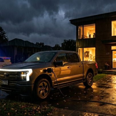 Sistema da F-150 Lightning usa a bateria da picape para alimentar casa