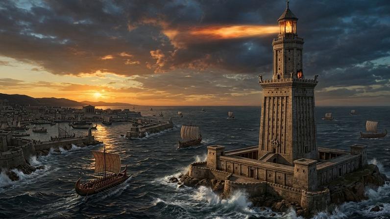 O farol colossal de Alexandria que guiou navios por séculos e desapareceu no mar após terremotos devastadores