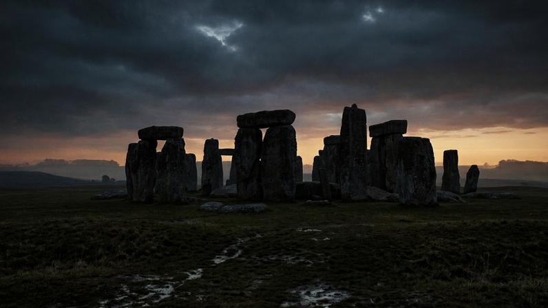Círculo de pedras monumentais de vinte e cinco toneladas erguido há quatro mil e quinhentos anos