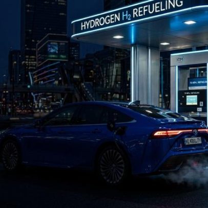 Toyota lança carro futurista movido a hidrogênio que emite apenas água