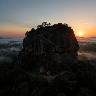 Palácio de luxo no topo de rochedo de 370 metros abriga jardins suspensos