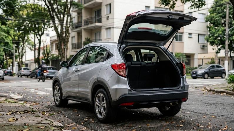 (Imagem ilustrativa)SUV urbano equipado com motor i-VTEC, mundialmente reconhecido pela confiabilidade mecânica e pelo excelente aproveitamento do espaço interno