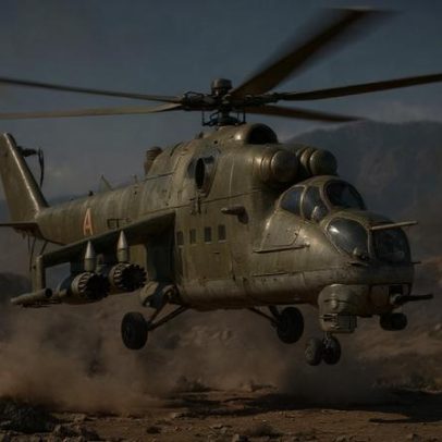 União Soviética desenvolve helicóptero com blindagem de titânio para 8 soldados