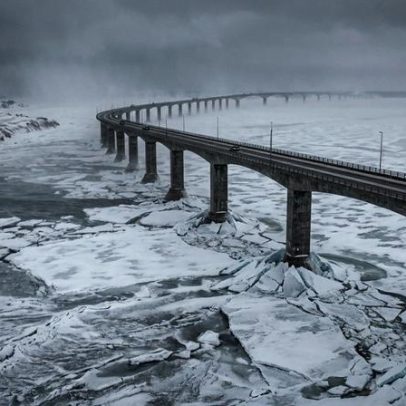 Viaduto de 12,9 km no Canadá, resistente a icebergs, custa US$ 1 bilhão