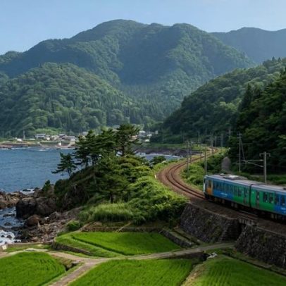 Trem no Japão atravessa as faias virgens da Ásia com shows e marmitas a bordo