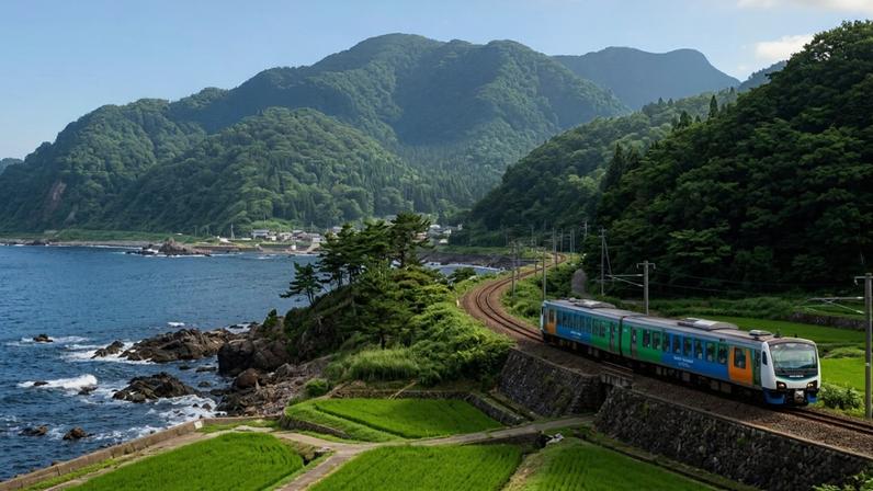 O Japão tem um trem que atravessa a maior floresta de faias virgens da Ásia com shows ao vivo e marmitas de frutos do mar servidas dentro dos vagões