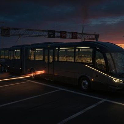 Ônibus elétrico de luxo com portas asa atinge 250 km/h na Europa
