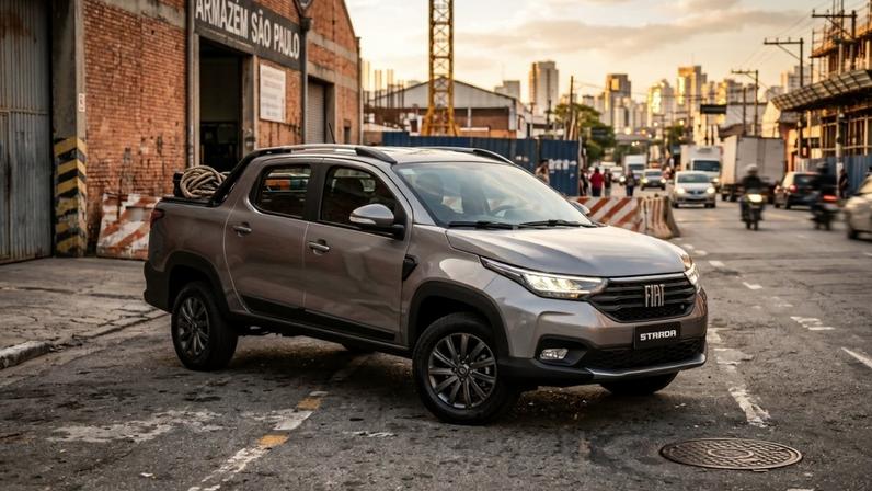 Picape Fiat com caçamba de 937 L suporta até 1.000 kg e oferece cabine dupla