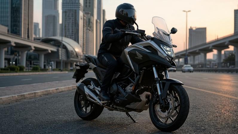 (Imagem ilustrativa)Motocicleta com câmbio automático de dupla embreagem e motor de setecentas e cinquenta cilindradas