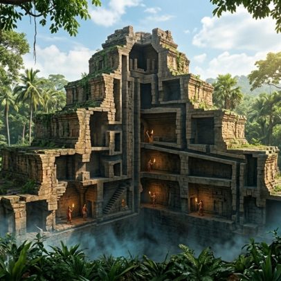 Escaneamento laser revela pirâmide no Camboja com ar natural que mantém frescos