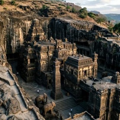 Templo de 30 metros escavado em rocha única desafia a lógica da construção