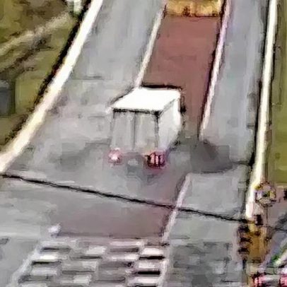 Carreta com 27 toneladas de frango usa área de escape na BR-376