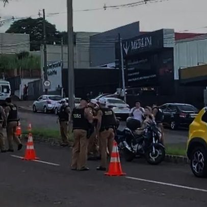 PM fiscaliza documentação de motoristas no Ecopark Oeste